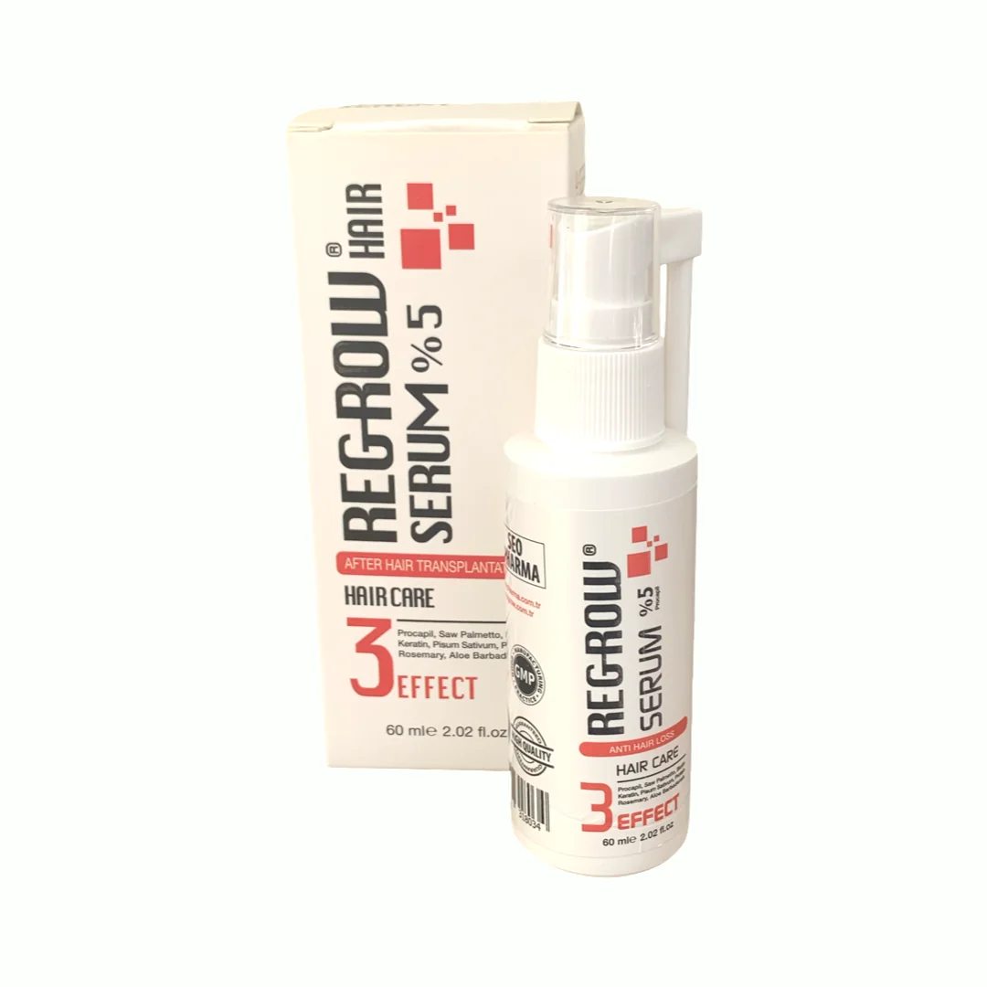 Regrow Hair Serum 3 Effects for hair transplant recovery