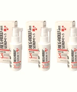 Regrow Hair Serum 3 Effects bottle for hair strengthening.